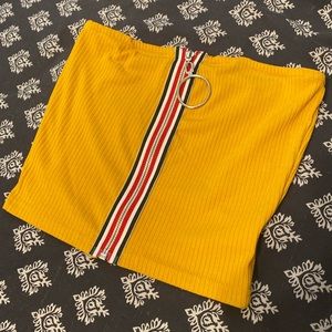 SHEIN Yellow O-Ring Tube Top NWOT